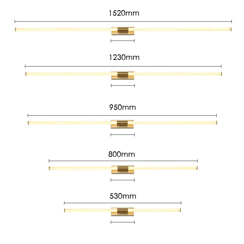 BDG Brushed copper Modern Led Bathroom Mirror
