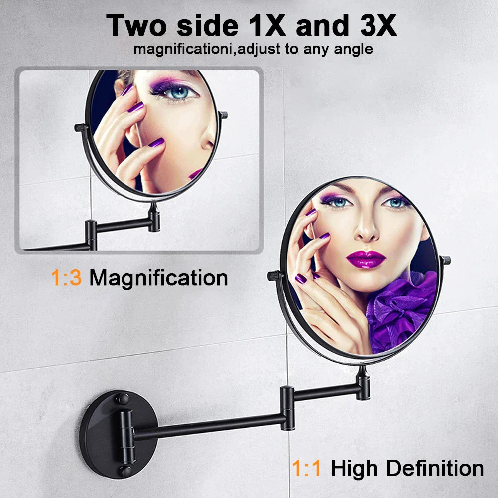 Bathroom Mirror Wall Mounted Makeup Mirror Double