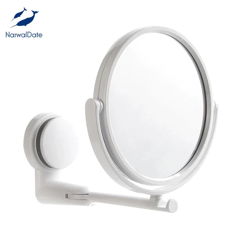 Bathroom mirror free perforation wall hanging makeup