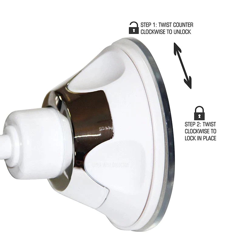Fogless Makeup Mirror With Holder Suction Cup