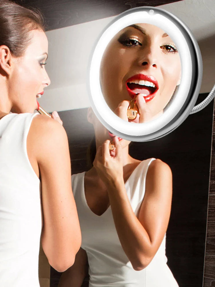 Led Makeup Mirror Multifunction 10X Magnifying Collapsible