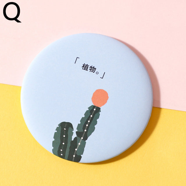 Makeup Mirror Portable Hand Mirror Mini Round