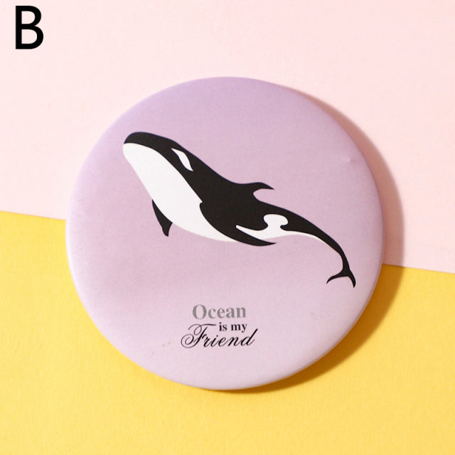 Makeup Mirror Portable Hand Mirror Mini Round