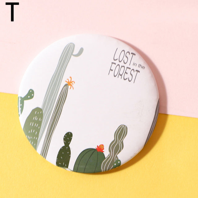 Makeup Mirror Portable Hand Mirror Mini Round