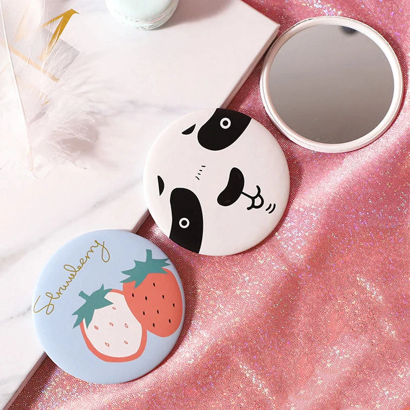 Makeup Mirror Portable Hand Mirror Mini Round