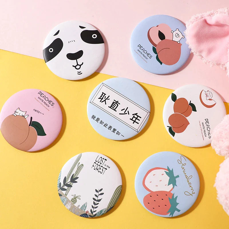 Makeup Mirror Portable Hand Mirror Mini Round