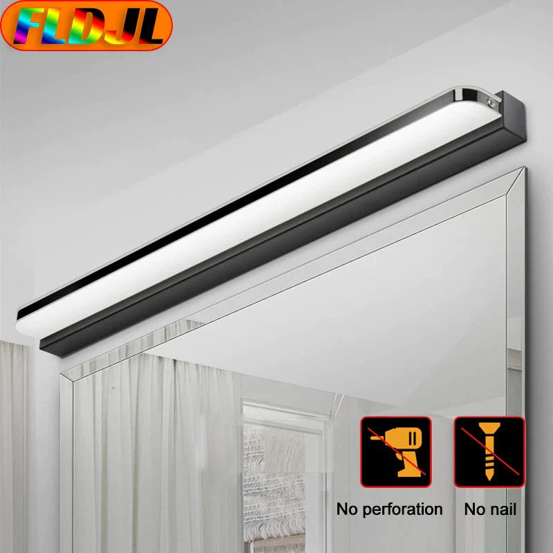 Modern Bathroom Light Stainless Steel LED Mirror