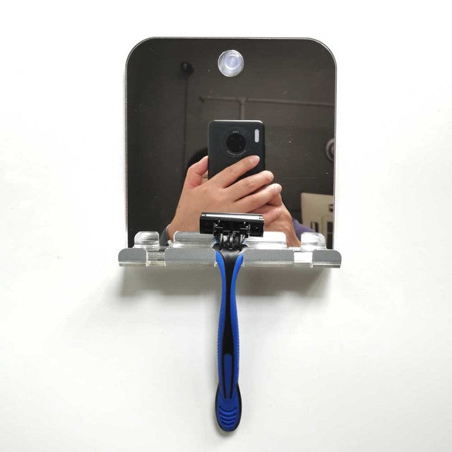 Portable Unbreakable Anti-fog Shower Mirror for Shaving