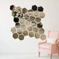12pcs 3D Hexagon Bathroom Mirror Sticker Home
