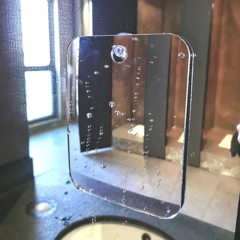 1pcs Acrylic Mirror With Wall Suction Shower
