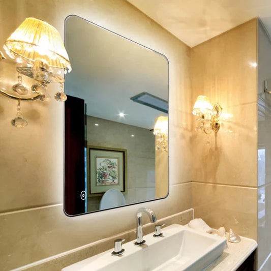 4mm Aluminum Alloy Frame Bathroom Mirror Makeup