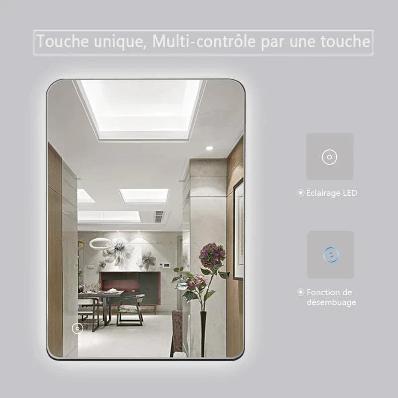 4mm Aluminum Alloy Frame Bathroom Mirror Makeup