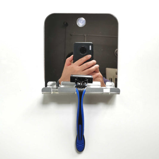 Anti-fog Anti-fall Bathroom Mirror Hanging Razor Toothbrush