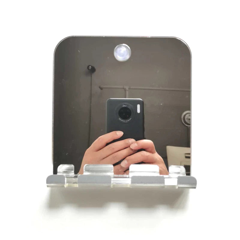 Anti-fog Anti-fall Bathroom Mirror Hanging Razor Toothbrush