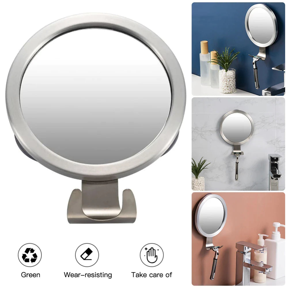 Bathroom Anti-fog Mirror Powerful Suction Cup Bath