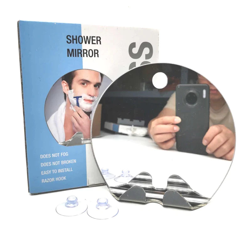 Bathroom Mirror Anti-fall Mirror Hanging Razor Toothbrush