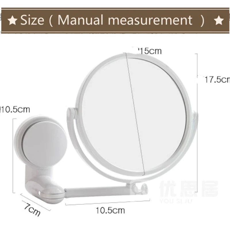Bathroom mirror free perforation wall hanging makeup