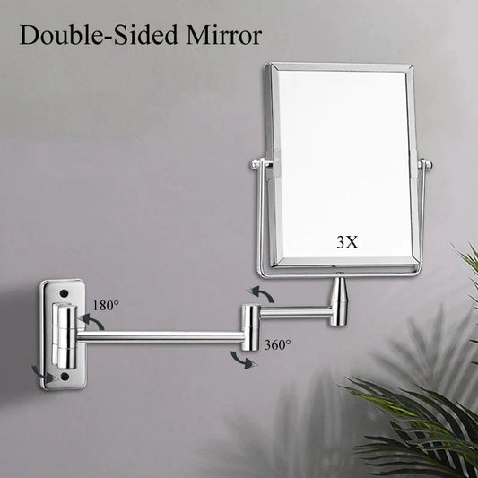 Big Size Rectangular Bathroom Makeup Mirror Folding