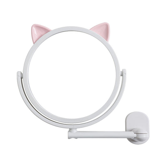 Cat Ear Makeup Mirror Self-Adhesive Wall Mount