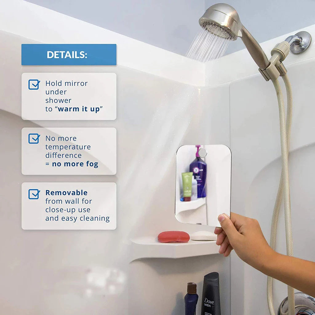 Fog Free Travel Mirror Bath Room Home