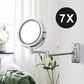 Folding Arm Extend Bathroom Mirror With LED