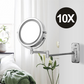 Folding Arm Extend Bathroom Mirror With LED