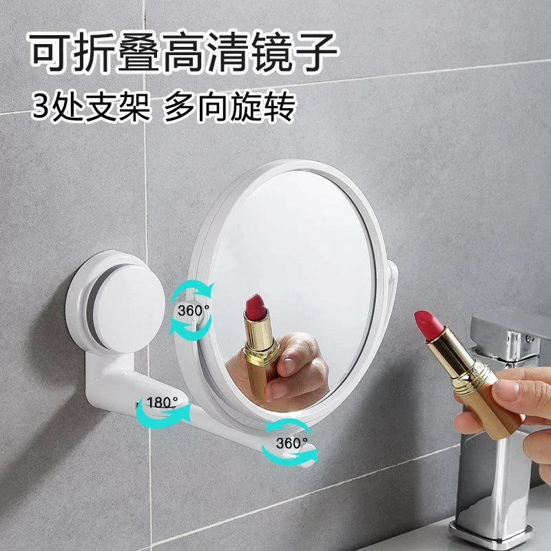 Folding Arm Extend Bathroom Mirror Without Drill