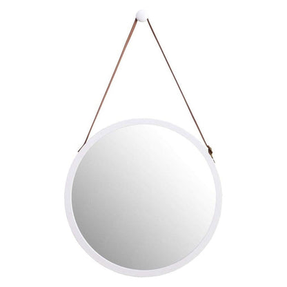 Hanging Round Wall Mirror in Bathroom &