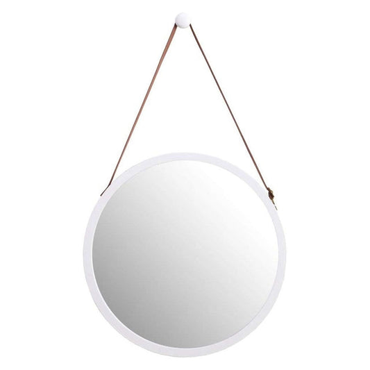 Hanging Round Wall Mirror in Bathroom &