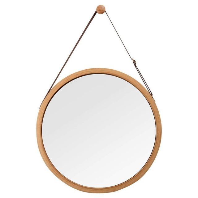 Hanging Round Wall Mirror in Bathroom &