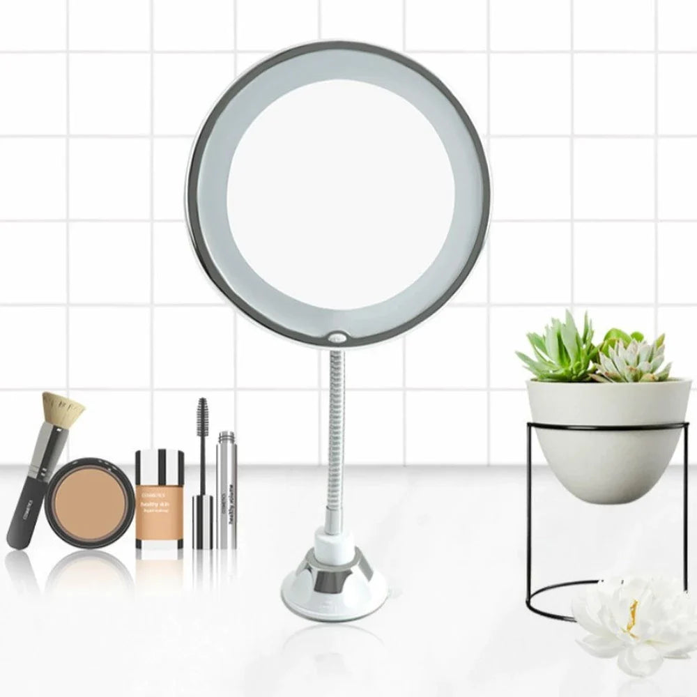 Led Makeup Mirror Multifunction 10X Magnifying Collapsible