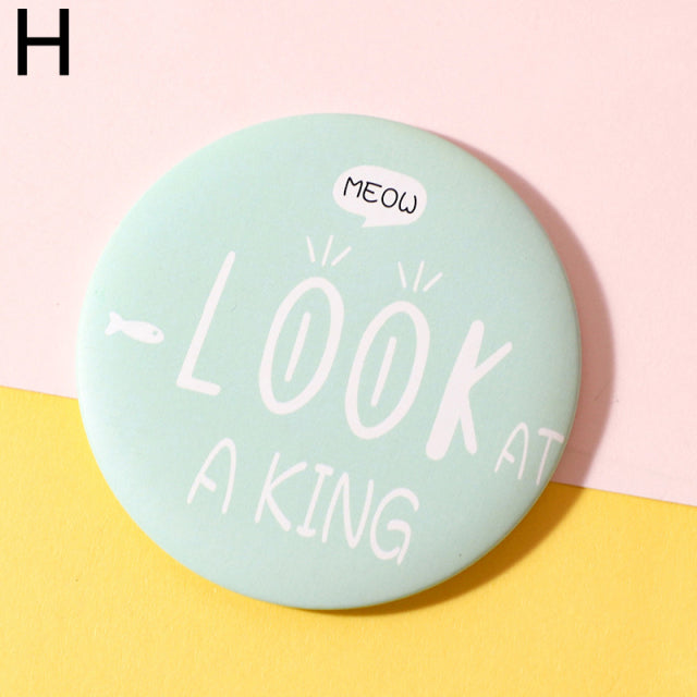 Makeup Mirror Portable Hand Mirror Mini Round