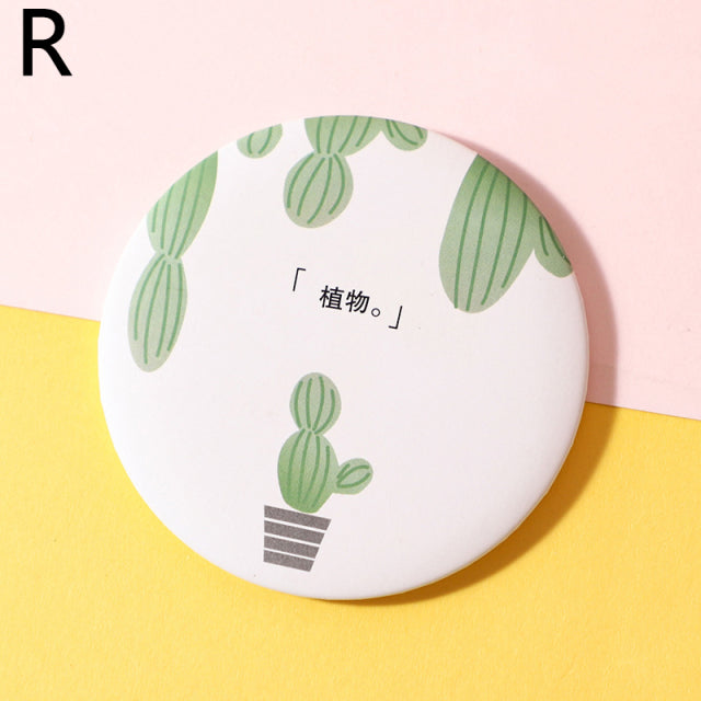 Makeup Mirror Portable Hand Mirror Mini Round