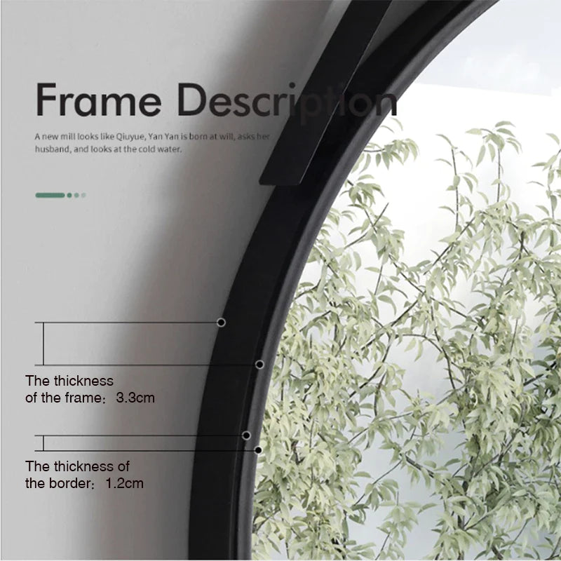Nordic Bathroom Mirror Round Wall Mounted Mirror