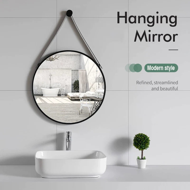Nordic Bathroom Mirror Round Wall Mounted Mirror