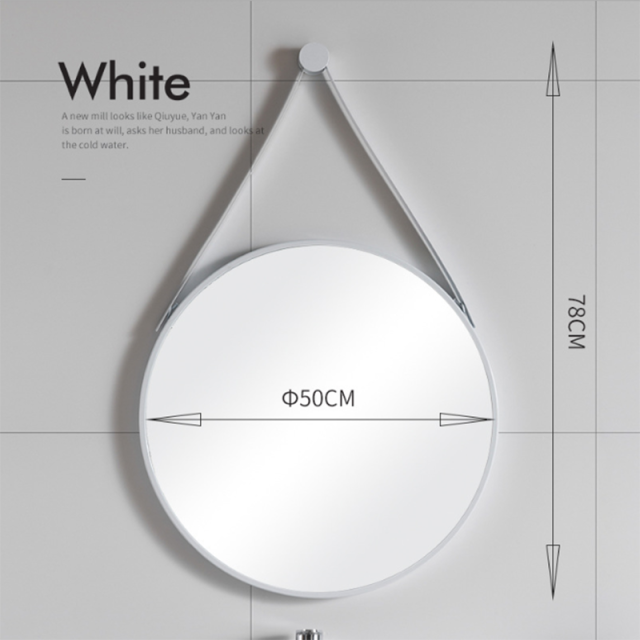 Nordic Bathroom Mirror Round Wall Mounted Mirror