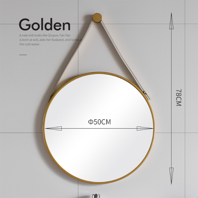 Nordic Bathroom Mirror Round Wall Mounted Mirror