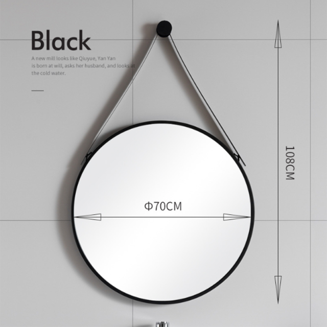 Nordic Bathroom Mirror Round Wall Mounted Mirror