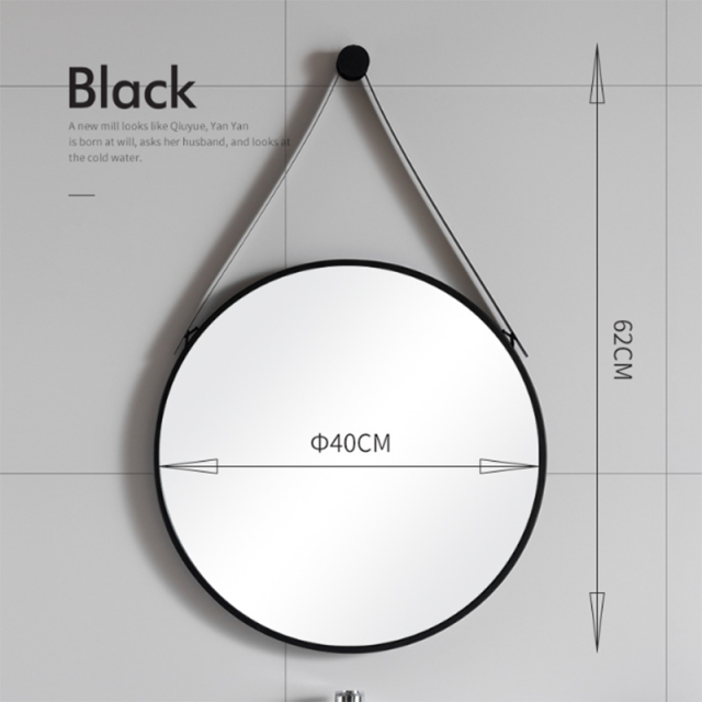 Nordic Bathroom Mirror Round Wall Mounted Mirror