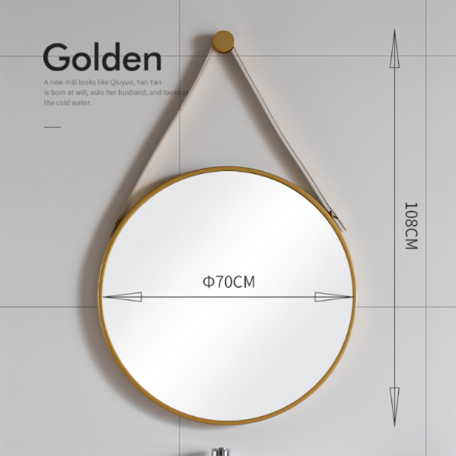 Nordic Bathroom Mirror Round Wall Mounted Mirror