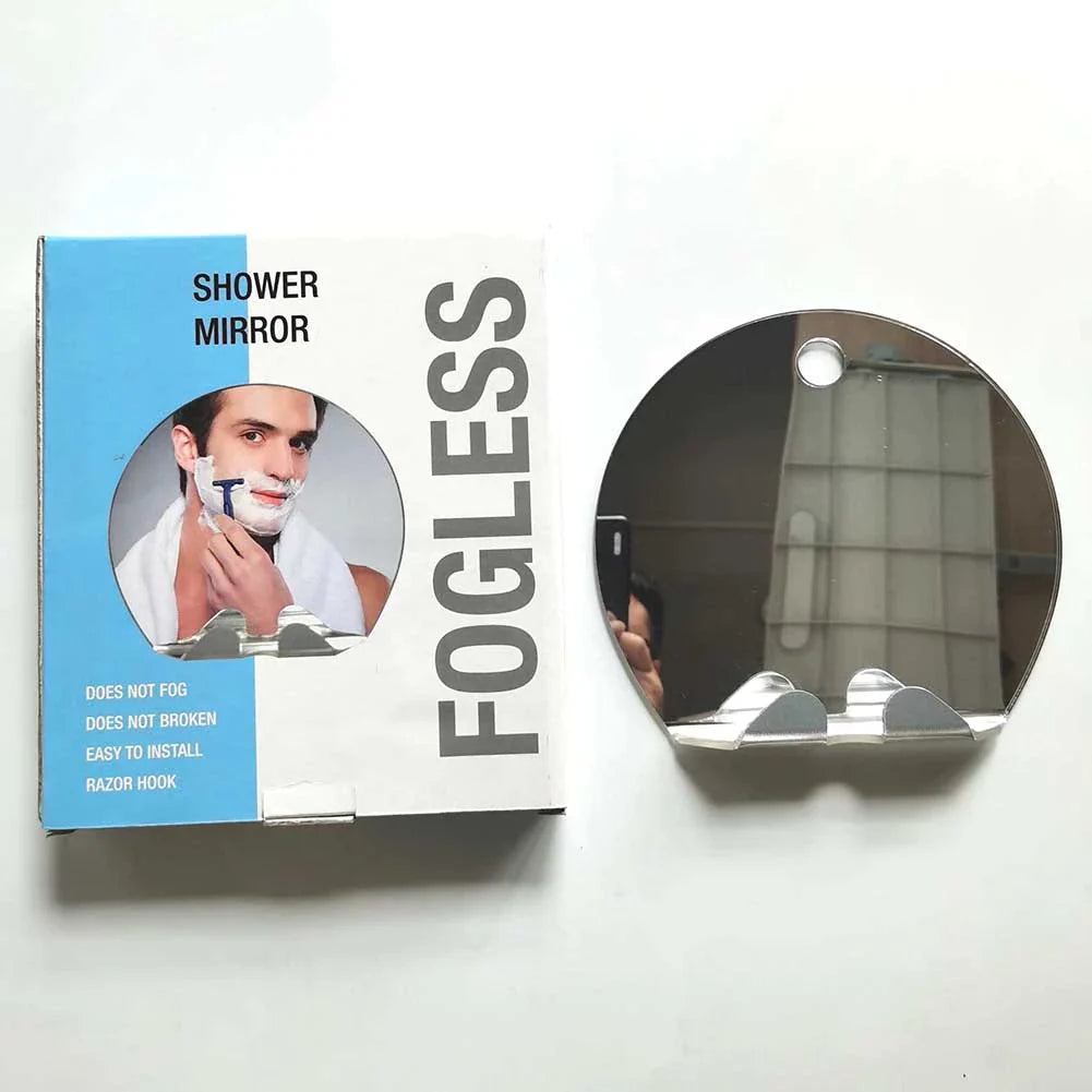 Portable Unbreakable Anti-fog Shower Mirror for Shaving