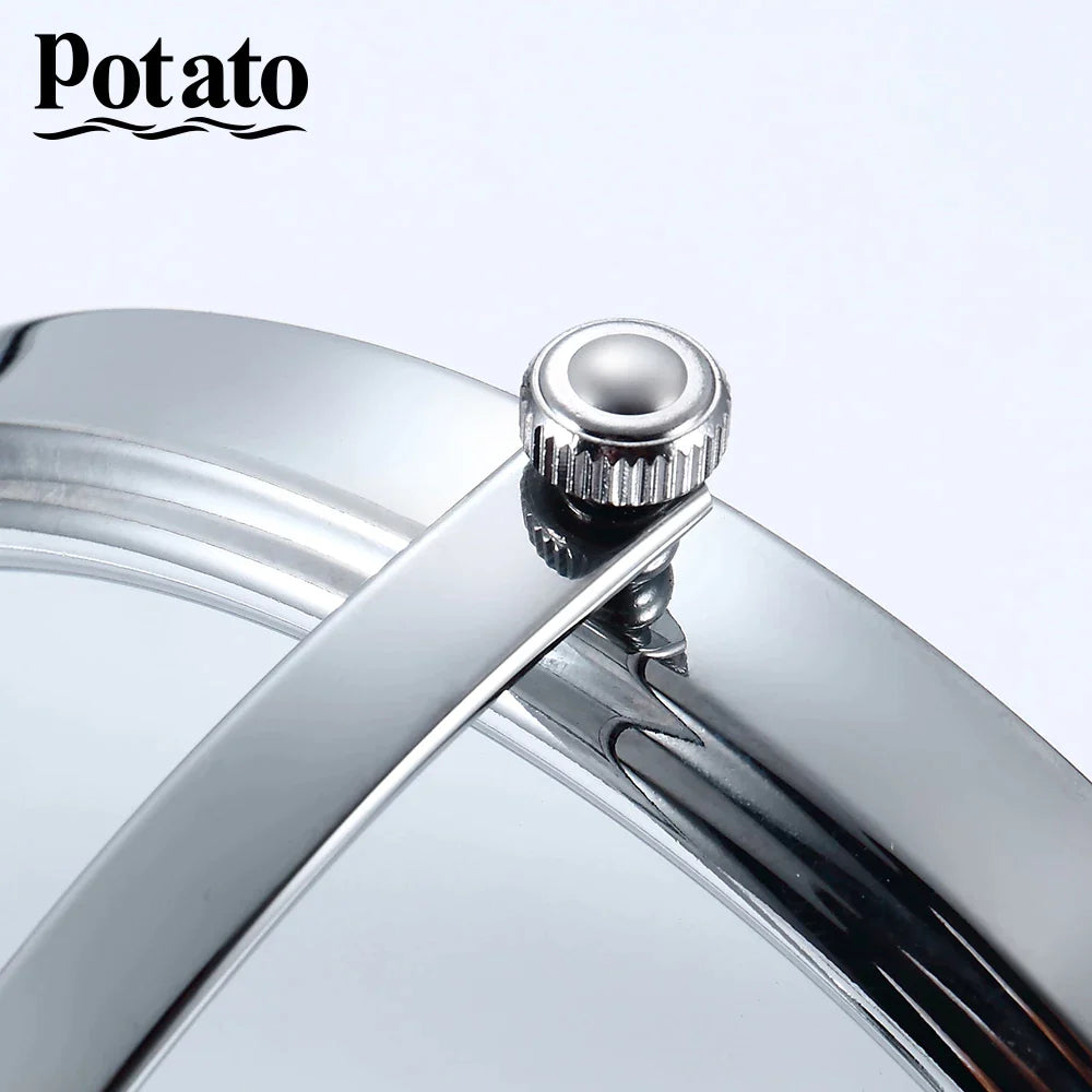 Potato Bathroom Mirror Stailess Steel Wall Magnifying