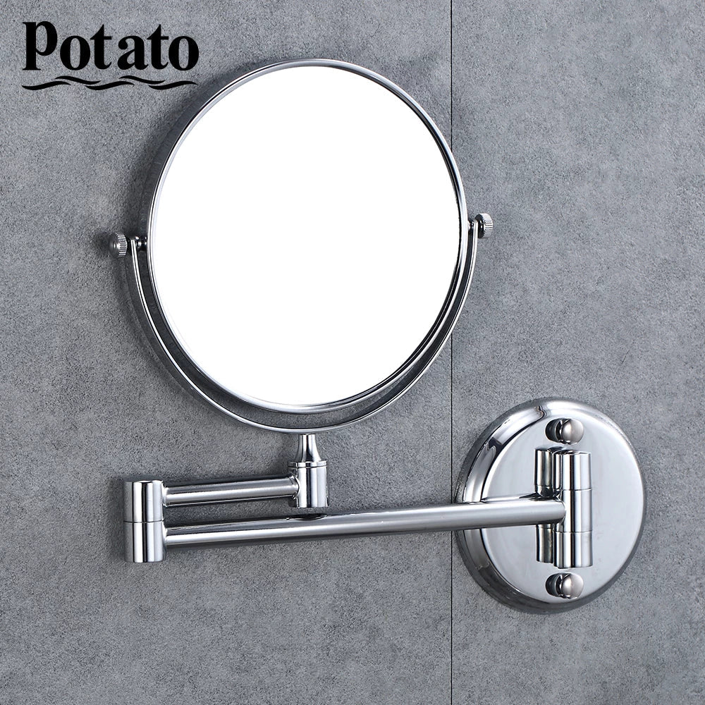 Potato Bathroom Mirror Stailess Steel Wall Magnifying