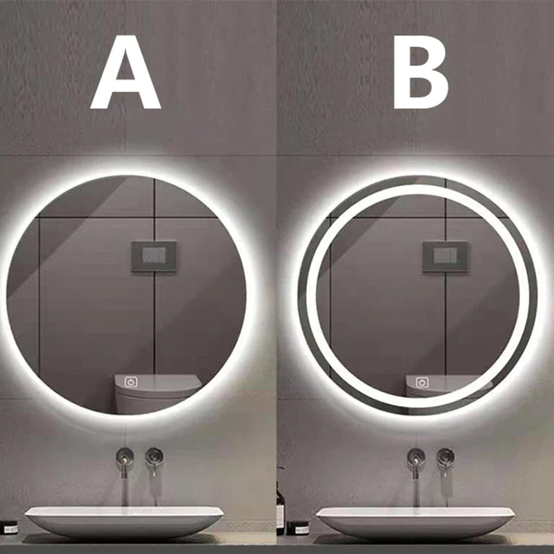 Smart Bathroom Mirror Cosmetic Mirror Circular Wall