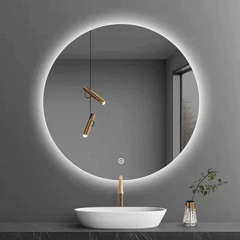 Smart Bathroom Mirror Cosmetic Mirror Circular Wall