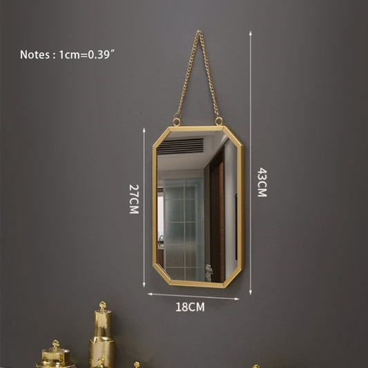 Wall Mounted Mirror Nordic Style Iron Square